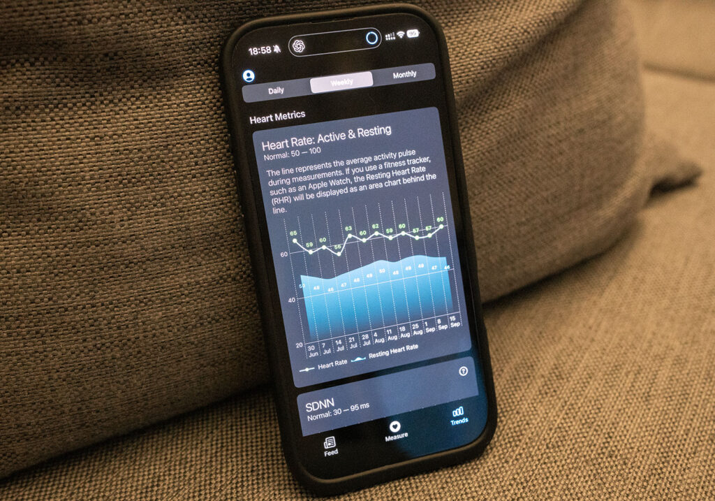 hr and rhr on iPhone